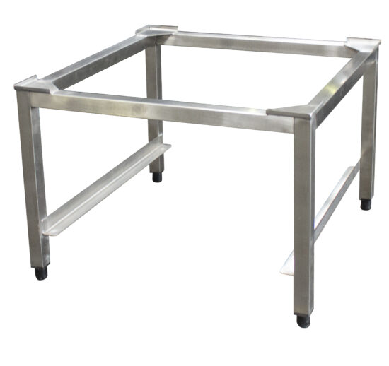PIETEMENT BAS SUPPORT LAVE VAISSELLE INOX 304 AVEC 1 NIVEAU DE GLISSIERES POUR PANIER 350X350 MM