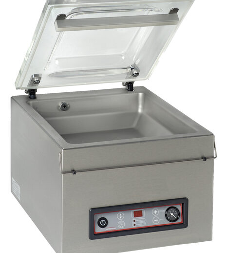 MACHINE SOUS VIDE, 1 BARRE DE SOUDURE DOUBLE L-330 MM POMPE 8 M3/H, CUVE 350X370X150 MM