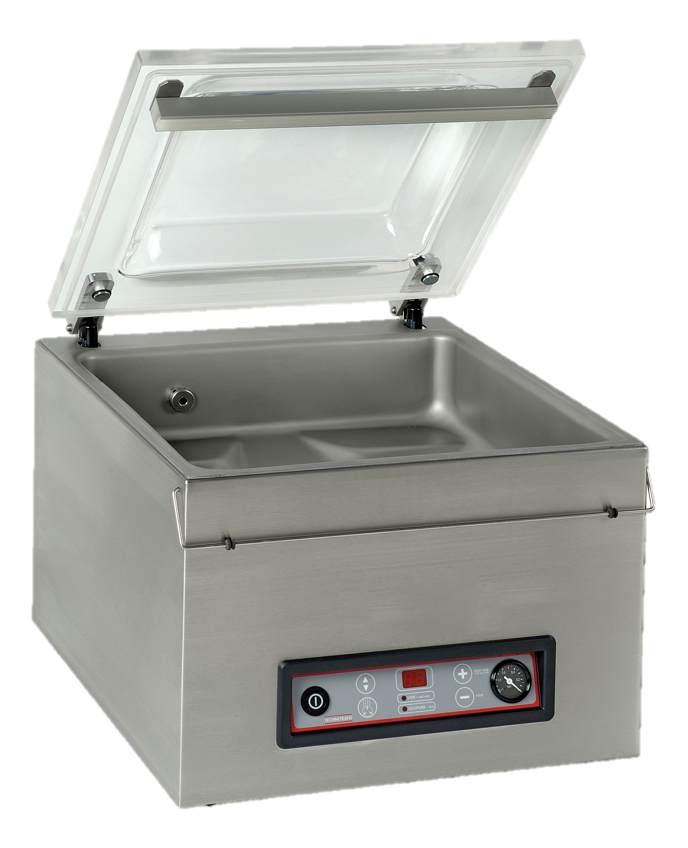 MACHINE SOUS VIDE, 1 BARRE DE SOUDURE DOUBLE L-420 MM, POMPE 16 M3/H, DIM CUVE : 420X370X180 MM