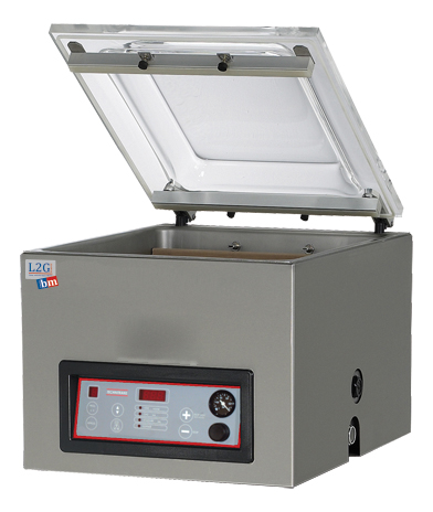 MACHINE SOUS VIDE, 1 BARRE DE SOUDURE DOUBLE L-420 MM, POMPE 21 M3/H, DIM CUVE : 420X370X180 MM