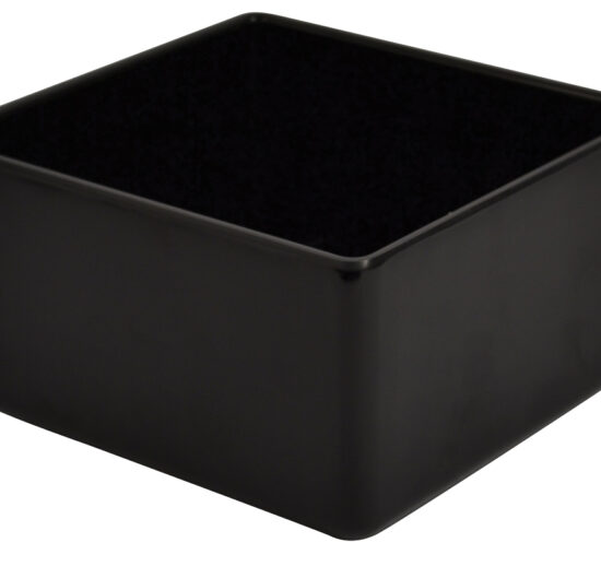PLAT RECTANGULAIRE BORDS EVASES EN MELAMINE NOIR 2L