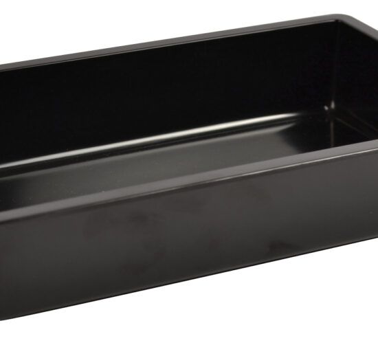 PLAT RECTANGULAIRE AVEC REBORDS EN MELAMINE NOIR 1.5L
