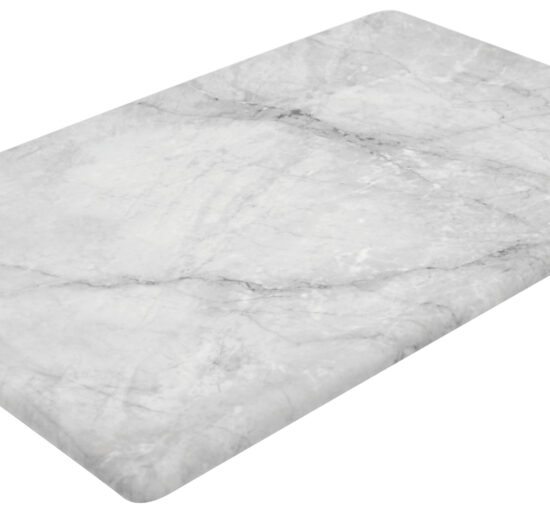 PLATEAU RECTANGULAIRE EN MELAMINE IMITATION MARBRE DE CARRARE BLANC