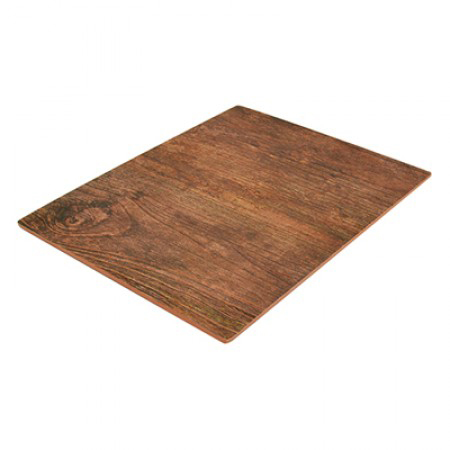 PLATEAU RECTANGULAIRE EN MELAMINE IMITATION BOIS GN1/2