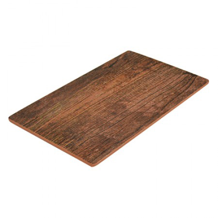 PLATEAU RECTANGULAIRE EN MELAMINE IMITATION BOIS GN1/4