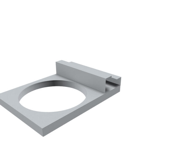 TROU VIDE DECHETS AMOVIBLE ACCROCHABLE SUR TABLE DE LAVERIE, PROFIL EP. 33 MM