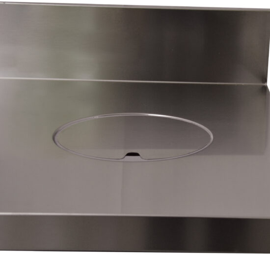 TVO AVEC COLLERETTE AFFLEURANTE + COUVERCLE INOX POUR DESSUS INOX MEUBLE ARRIERE TRAD.