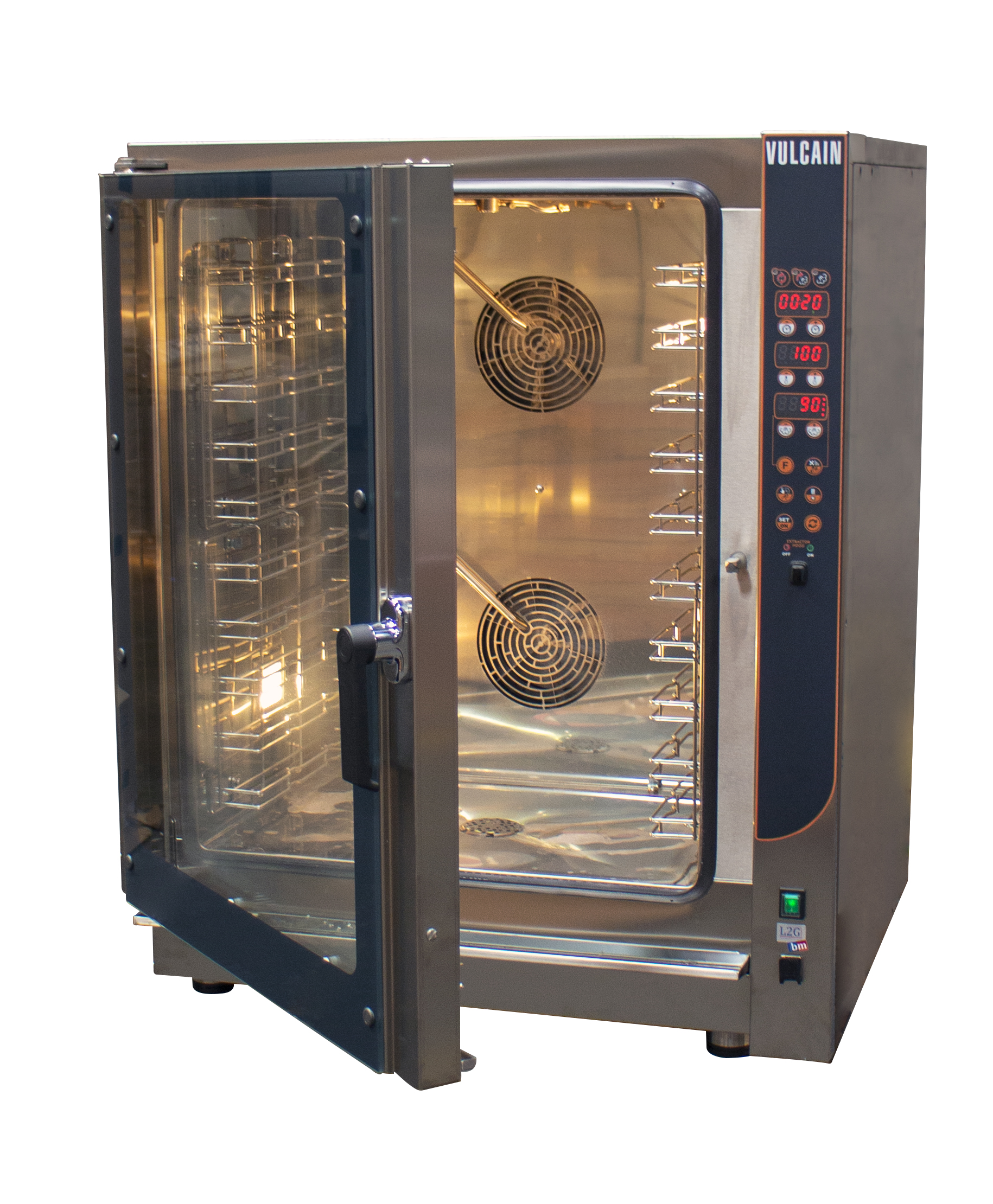 FOUR ELECTRIQUE MIXTE PROGRAMMABLE 10 NIV.GN1/1 OU 600X400 MM, AUTONETTOYANT, INJECTION D'EAU