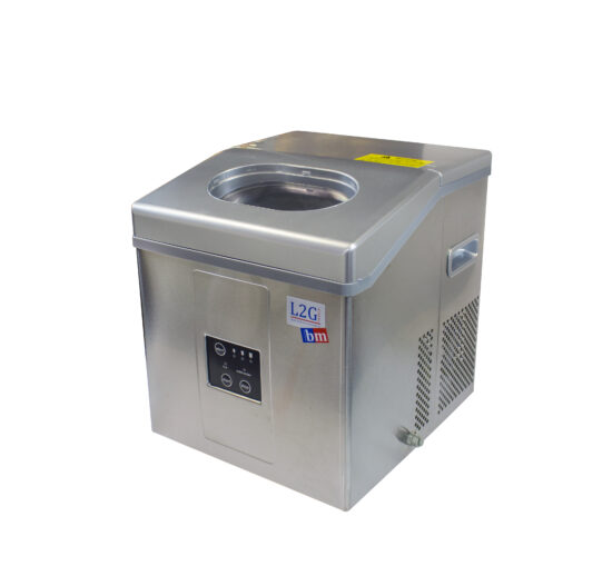 MACHINE A GLACONS CREUX RONDS CARROSSERIE INOX CAP.15KG/24H, RESERVE 2 KG, GAZ R600A